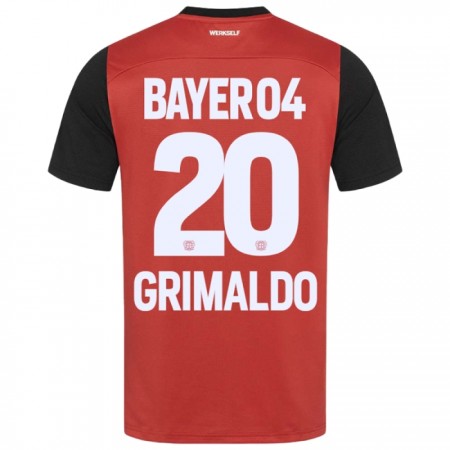 Virallinen pelipaita Bayer 04 Leverkusen Alejandro Grimaldo 20 Koti 2024-25 Lyhythihainen - Miesten